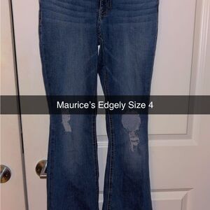 Maurices Blue Flare Wide Leg Jeans
